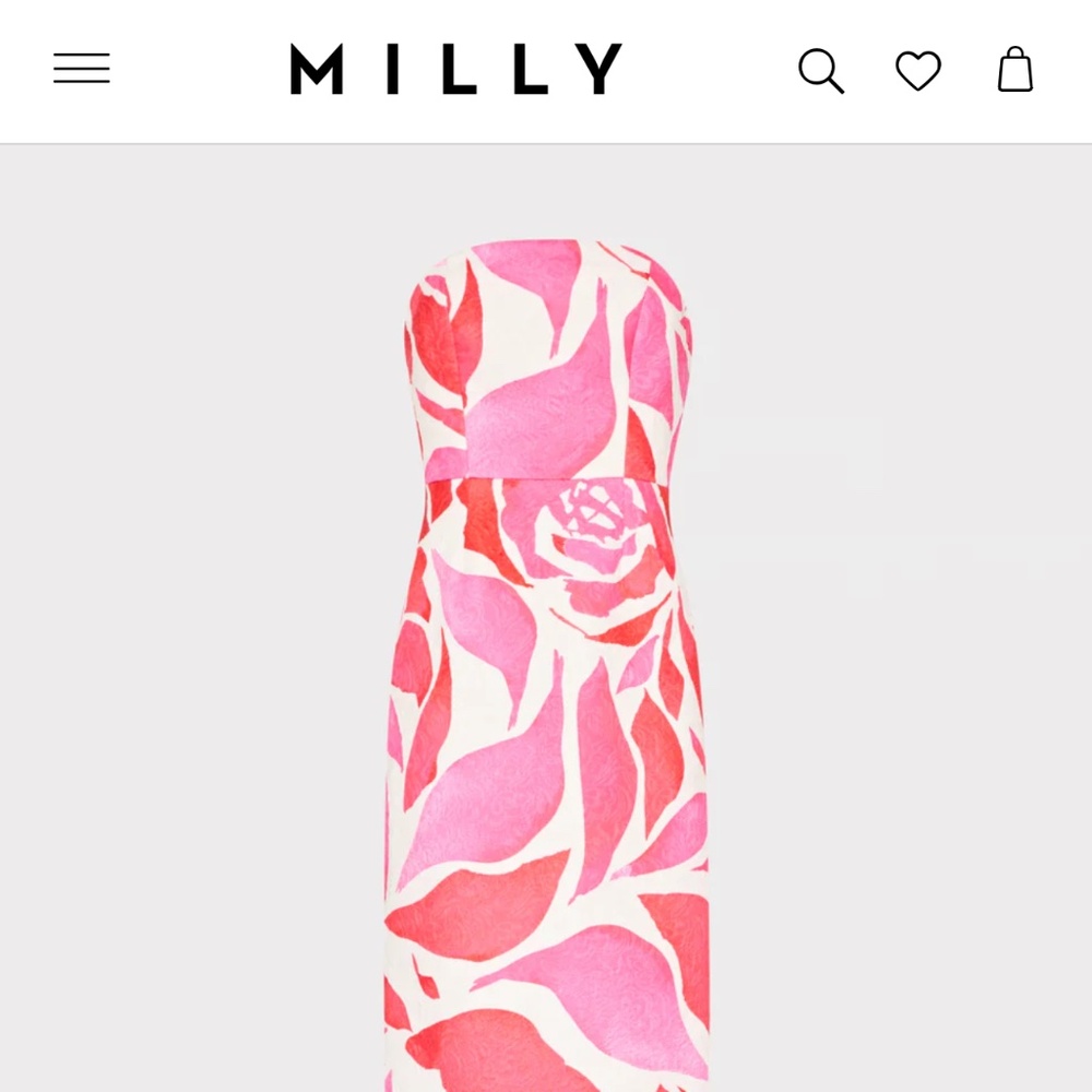 MILLY Orion DREAM Rose Jacquard Dress